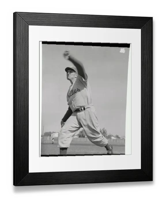 Framed Print : Curt Simmons Pitching