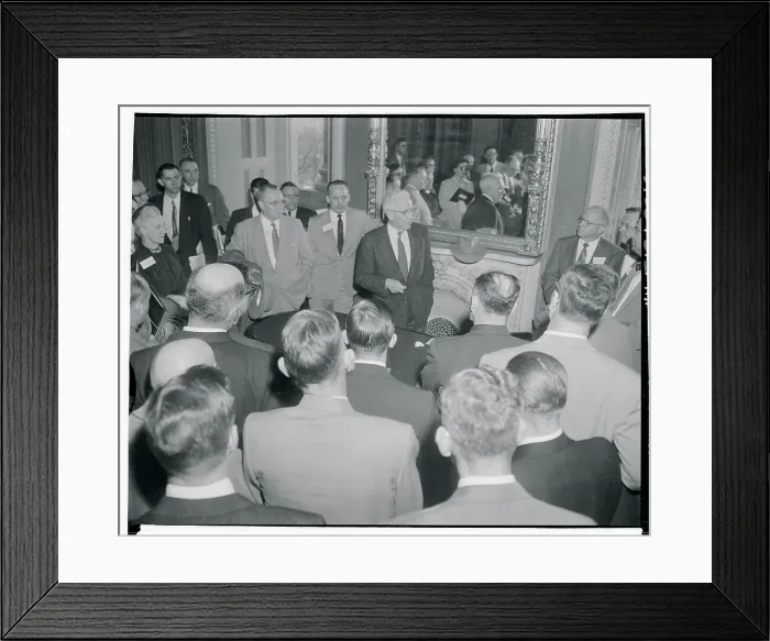 Framed Print : Senator Aiken and Visitors Framed Print : Senator Aiken and Visitors