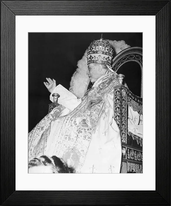 Framed Print : Pope Pius XII Waving Framed Print : Pope Pius XII Waving