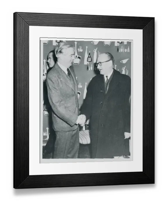 Framed Print : Sir Anthony Eden Greeting Guy Mollet