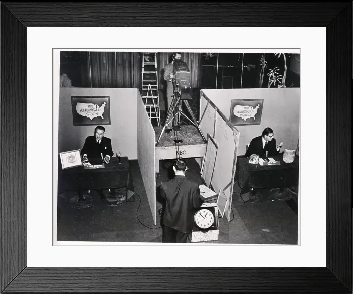 Framed Print : Farrid Zeineddine And Abba Eban Debate Framed Print : Farrid Zeineddine And Abba Eban Debate