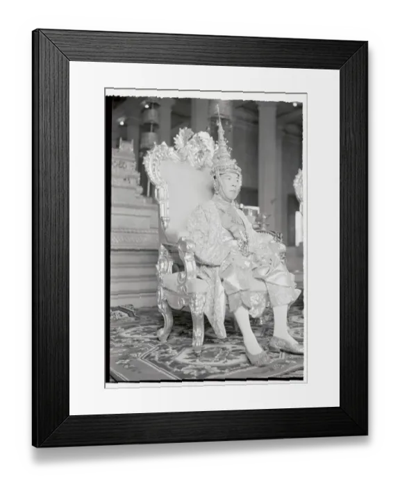 Framed Print : King Norodom Suramarit Wearing Cambodian State Crown Framed Print : King Norodom Suramarit Wearing Cambodian State Crown