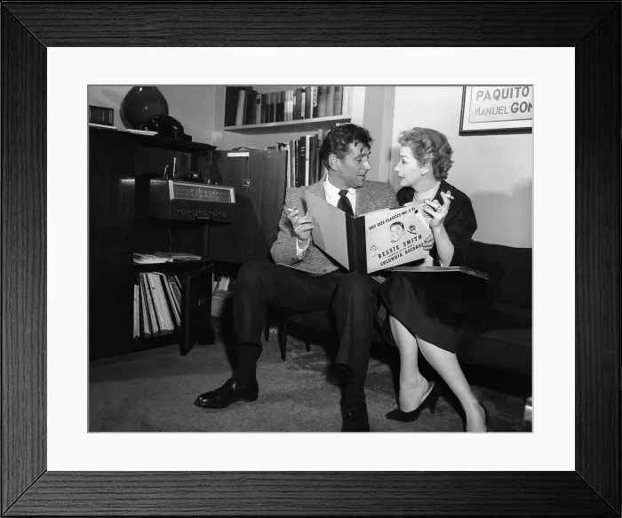 Framed Print : Leonard and Felicia Bernstein at Home Framed Print : Leonard and Felicia Bernstein at Home