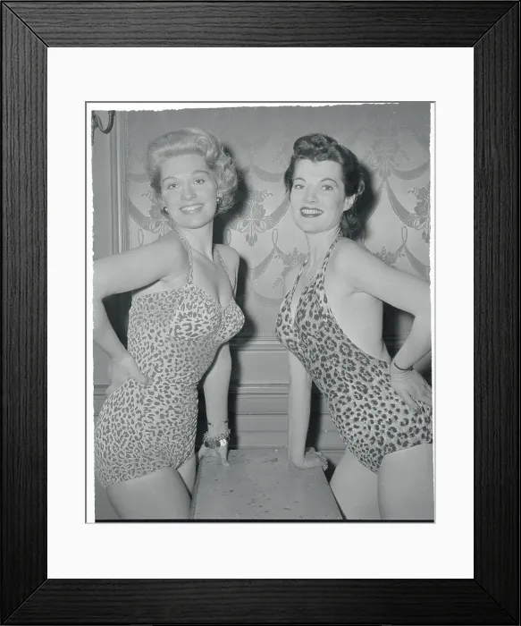 Framed Print : Portrait of Marian Moore and Mara McAfee Framed Print : Portrait of Marian Moore and Mara McAfee