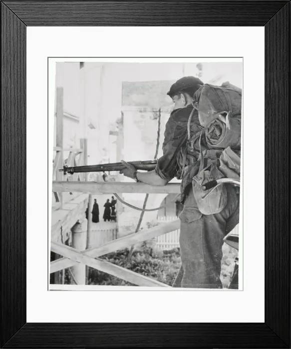 Framed Print : Trooper Walking With Weapon Drawn Framed Print : Trooper Walking With Weapon Drawn