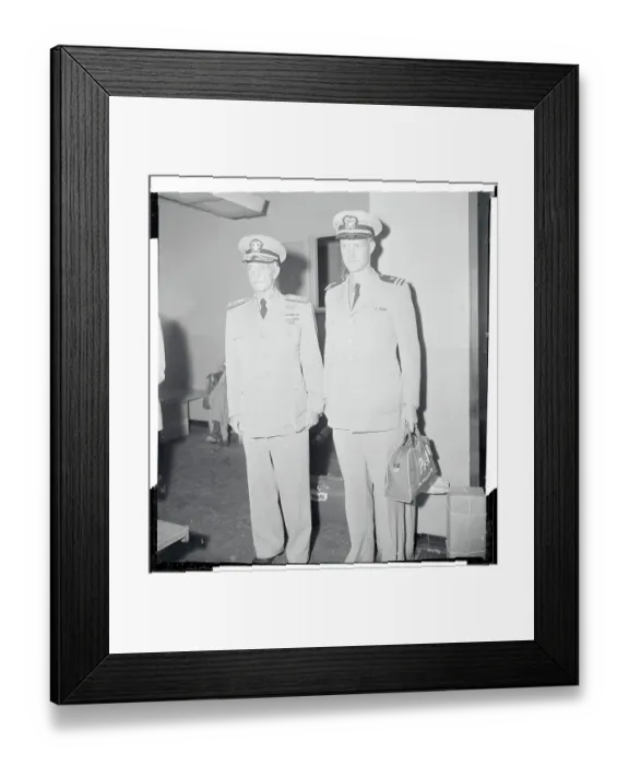 Framed Print : Richard Byrd Standing Next to His Son Framed Print : Richard Byrd Standing Next to His Son