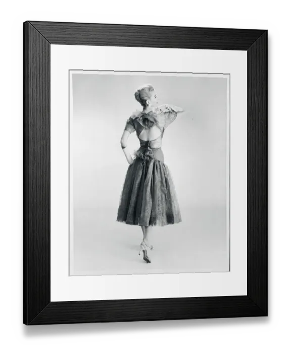 Framed Print : Woman Modeling a Dress Framed Print : Woman Modeling a Dress