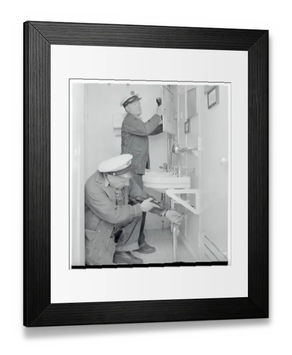 Framed Print : Customs Officers Looking for Contraband