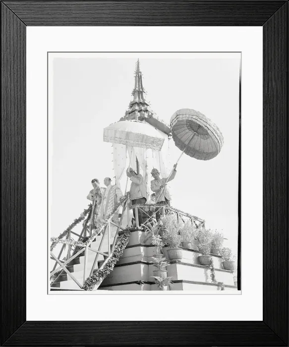 Framed Print : King Norodom Suramarit After Coronation Ceremonies Framed Print : King Norodom Suramarit After Coronation Ceremonies