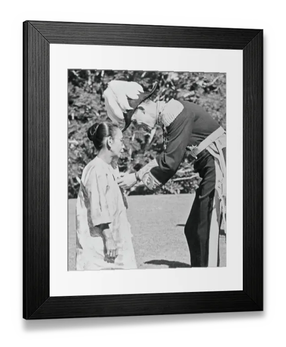 Framed Print : Sir Donald MacGillvray Honoring Malayan Matron Framed Print : Sir Donald MacGillvray Honoring Malayan Matron