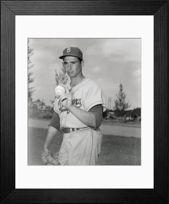 Framed Print : Portrait of Sandy Koufax Framed Print : Portrait of Sandy Koufax