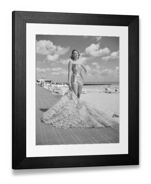 Framed Print : Mary Bernard Wearing Swimsuit Framed Print : Mary Bernard Wearing Swimsuit