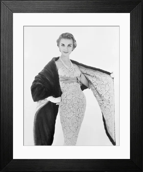 Framed Print : Woman Modeling a Dress Framed Print : Woman Modeling a Dress