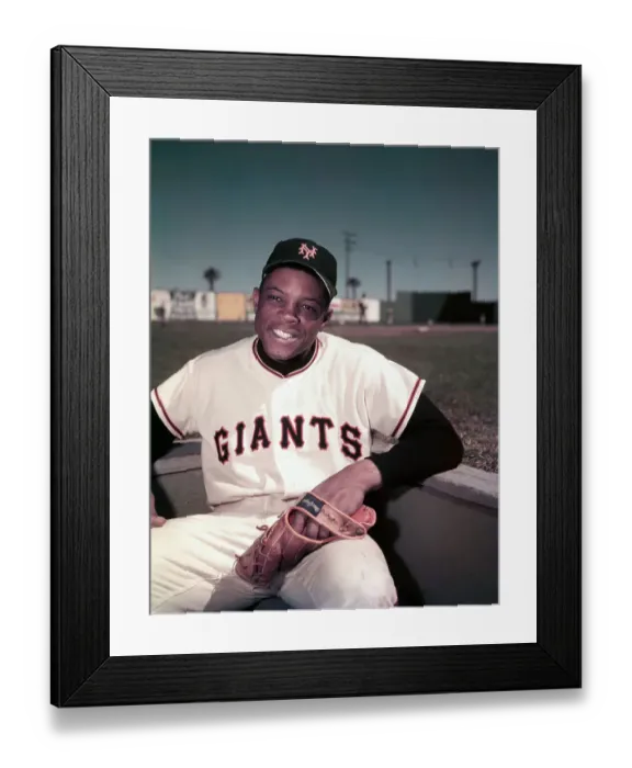 Framed Print : Willie Mays of NY Giants Baseball Team