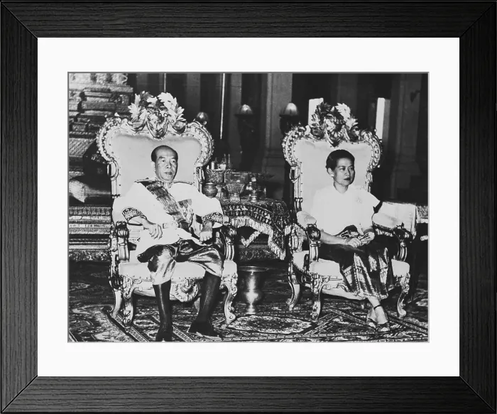 Framed Print : Portrait of Cambodian Monarchs Framed Print : Portrait of Cambodian Monarchs