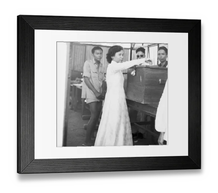 Framed Print : South Vietnamese Woman Casting Ballot Framed Print : South Vietnamese Woman Casting Ballot