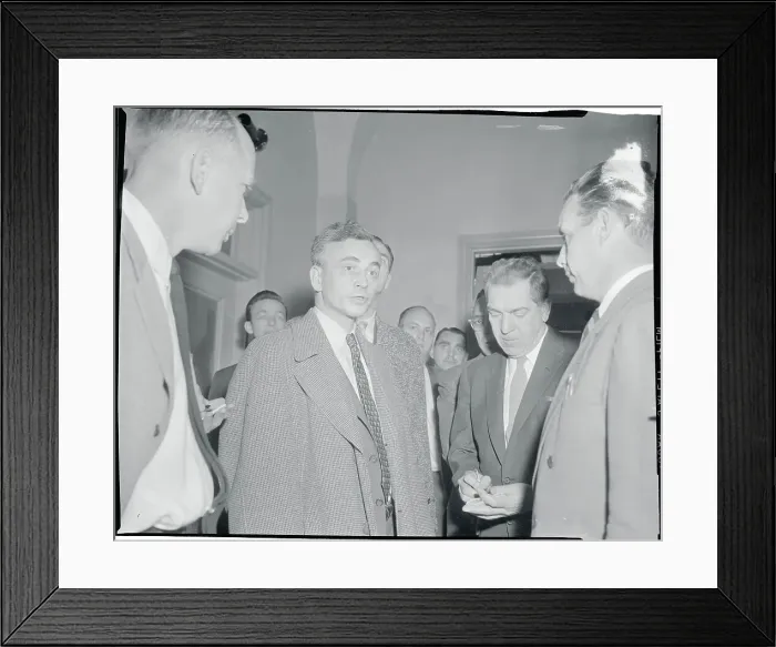 Framed Print : James B. Carey Being Interviewed by Newsmen Framed Print : James B. Carey Being Interviewed by Newsmen