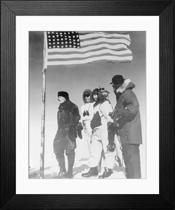 Framed Print : American Scientists in Antarctica Framed Print : American Scientists in Antarctica