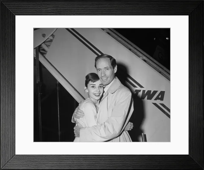 Framed Print : Audrey Hepburn with Husband Mel Ferrer Framed Print : Audrey Hepburn with Husband Mel Ferrer