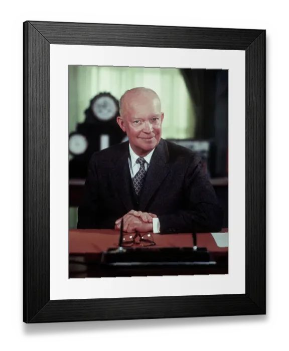Framed Print : President Dwight Eisenhower in White House Framed Print : President Dwight Eisenhower in White House