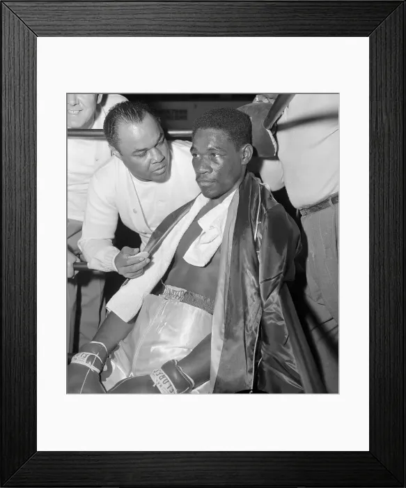 Framed Print : Henry Armstrong Listening to Charlie Que Framed Print : Henry Armstrong Listening to Charlie Que