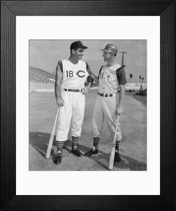 Framed Print : Ted Kluszewski and Roy McMillan Wearing New Uniforms Framed Print : Ted Kluszewski and Roy McMillan Wearing New Uniforms