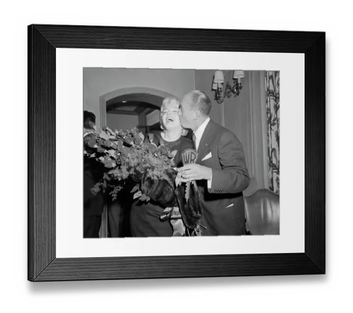 Framed Print : Marilyn Monroe Laughing with Jack Warner Framed Print : Marilyn Monroe Laughing with Jack Warner