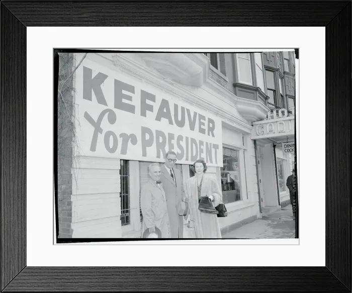 Framed Print : Estes Kefauver Standing With His Wife Framed Print : Estes Kefauver Standing With His Wife