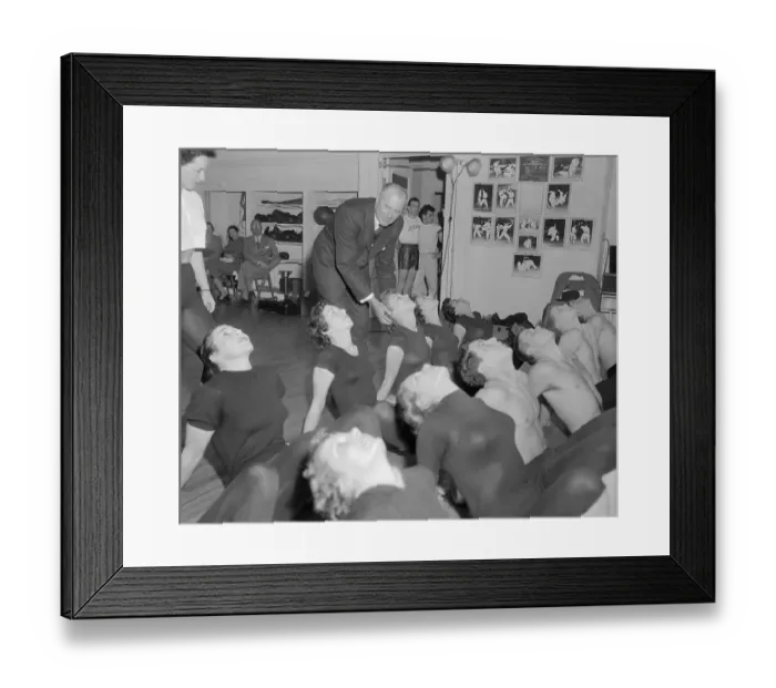 Framed Print : John B. Kelly Leading a Physical Fitness Class Framed Print : John B. Kelly Leading a Physical Fitness Class