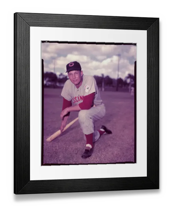 Framed Print : Portrait of Baseball Player Wally Post Framed Print : Portrait of Baseball Player Wally Post