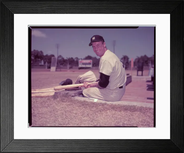 Framed Print : Portrait of Hank Bauer Sitting Framed Print : Portrait of Hank Bauer Sitting