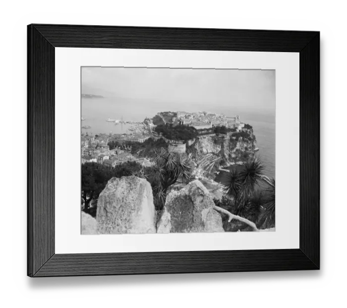 Framed Print : Top View of Monaco Rock Framed Print : Top View of Monaco Rock