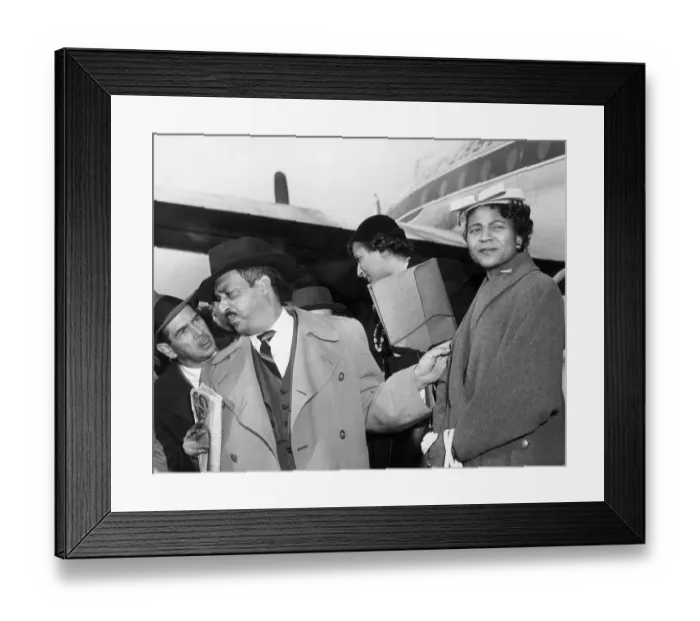 Framed Print : Reporter Approaches Thurgood Marshall Framed Print : Reporter Approaches Thurgood Marshall