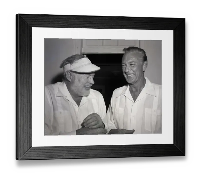 Framed Print : Writer Ernest Hemingway With Gary Cooper
