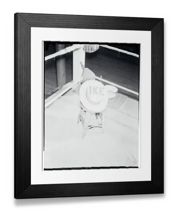 Framed Print : View of Ike Hat in Boxing Ring Framed Print : View of Ike Hat in Boxing Ring