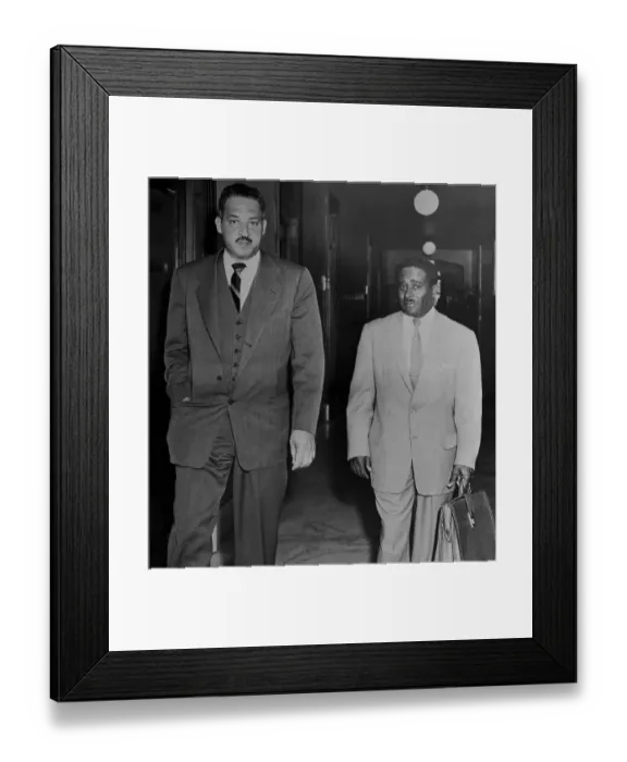 Framed Print : Activist Thurgood Marshall and Arthur Shore Walking Inside Courthouse Framed Print : Activist Thurgood Marshall and Arthur Shore Walking Inside Courthouse