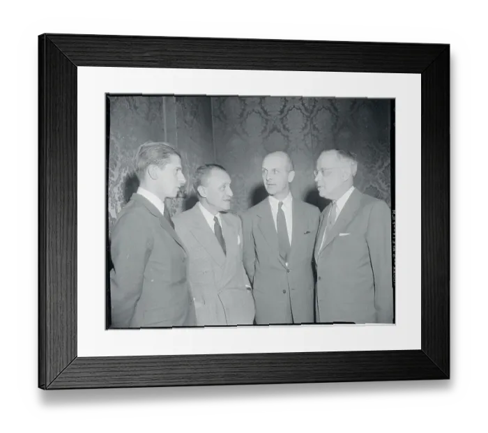 Framed Print : John Dreier Speaking With Colleagues Framed Print : John Dreier Speaking With Colleagues