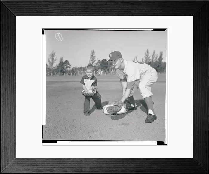 Framed Print : Don Zimmer with His Son Tommy Framed Print : Don Zimmer with His Son Tommy