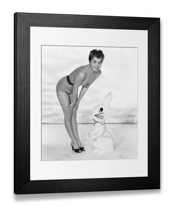 Framed Print : Singer Milly Coury and The Easter Bunny Framed Print : Singer Milly Coury and The Easter Bunny