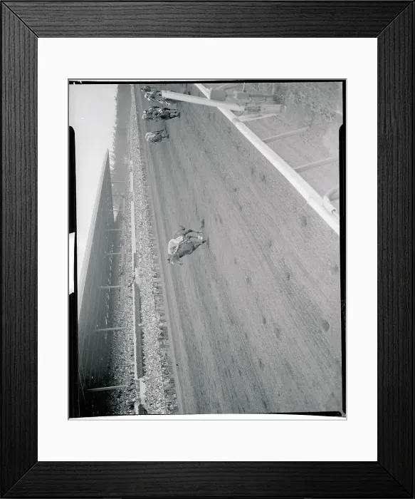 Framed Print : David Erb Riding Horse Around the Track Framed Print : David Erb Riding Horse Around the Track