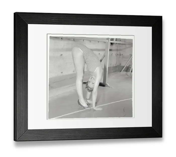 Framed Print : Mitzi Gaynor Exercising Framed Print : Mitzi Gaynor Exercising