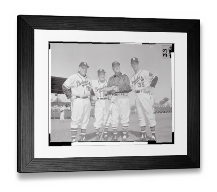 Framed Print : Portrait of Milwaukee Braves Coaching Staff Framed Print : Portrait of Milwaukee Braves Coaching Staff