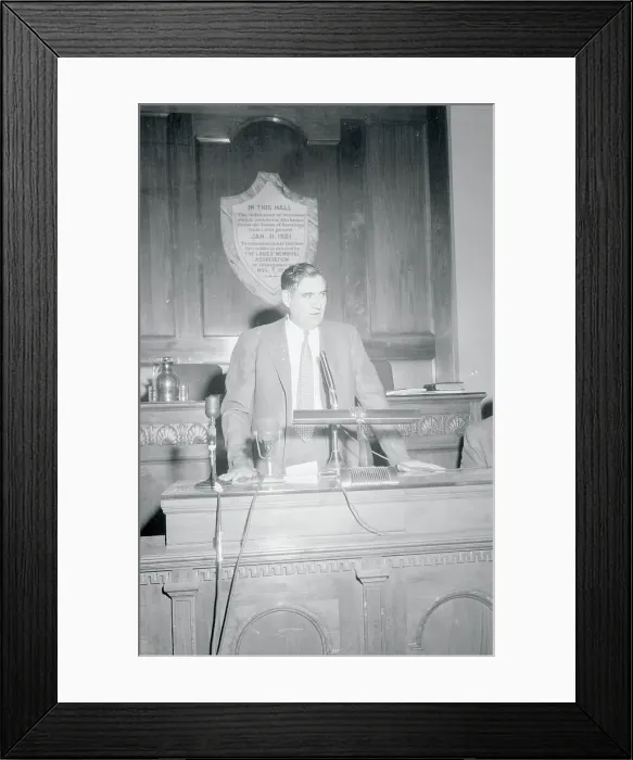Framed Print : Politician James E. Folsom Speaking at Podium Framed Print : Politician James E. Folsom Speaking at Podium