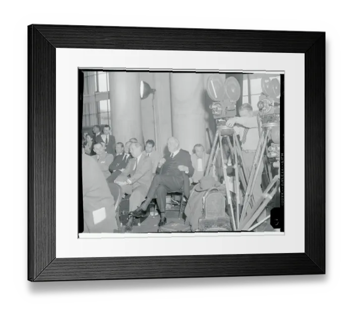 Framed Print : John Foster Dulles and Camera Crew Framed Print : John Foster Dulles and Camera Crew