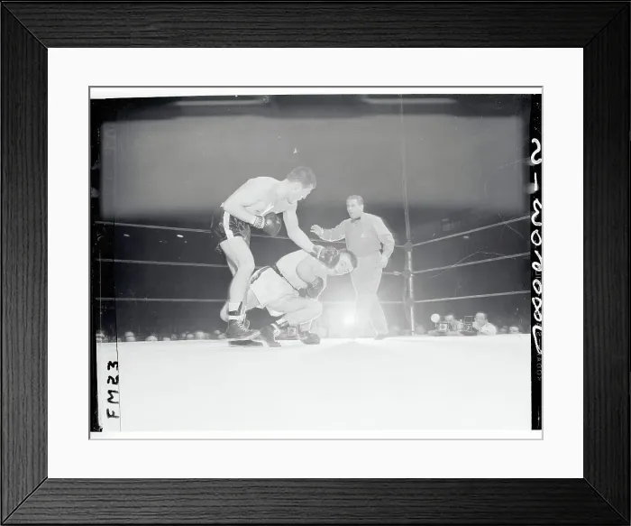 Framed Print : Rocky Castellani Boxing Against John Sullivan Framed Print : Rocky Castellani Boxing Against John Sullivan