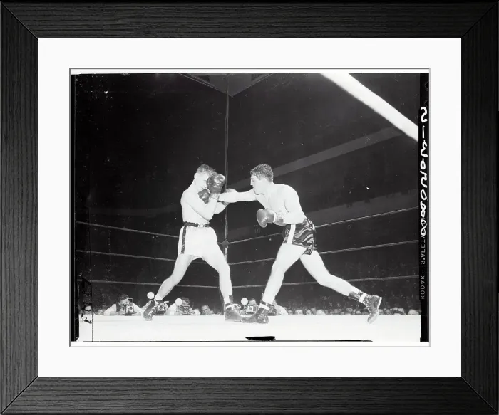Framed Print : Rocky Castellani Boxing Against John Sullivan Framed Print : Rocky Castellani Boxing Against John Sullivan