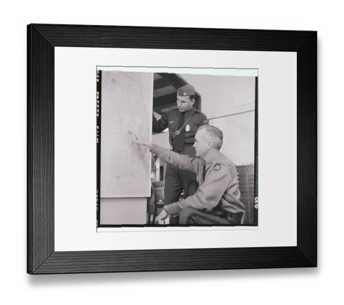 Framed Print : Officials Making Attack Plans Framed Print : Officials Making Attack Plans