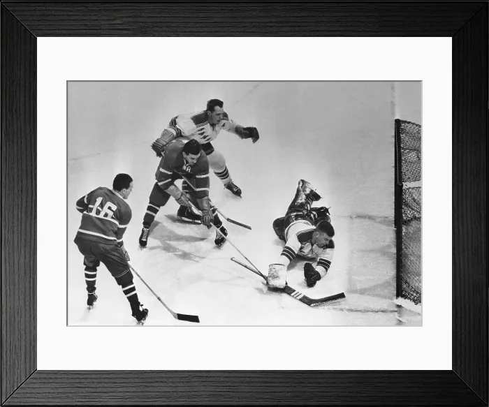Framed Print : Maurice Richard Scoring During Game Framed Print : Maurice Richard Scoring During Game