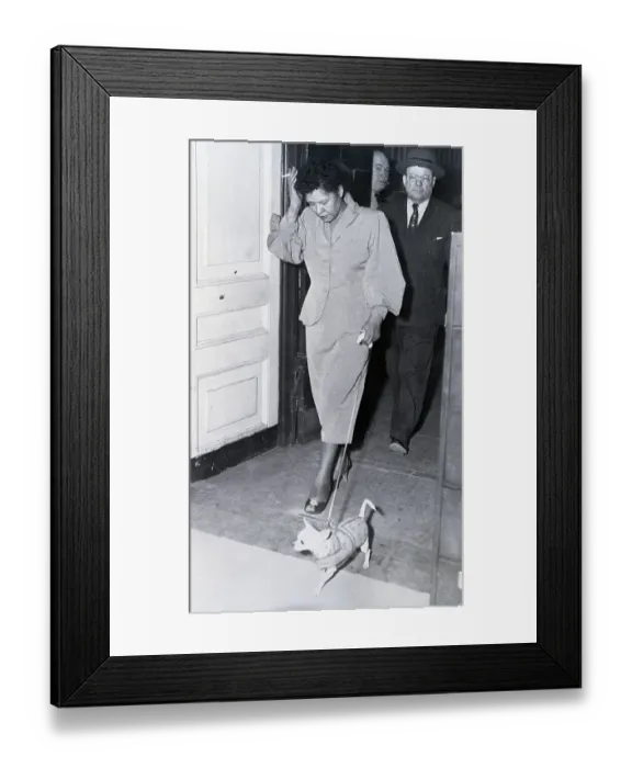 Framed Print : Billie Holiday Leaving Police Station Framed Print : Billie Holiday Leaving Police Station