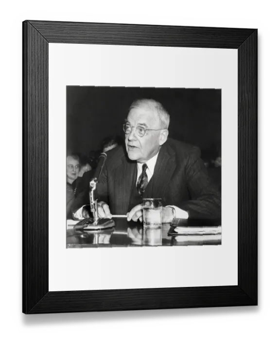 Framed Print : John Foster Dulles Speaking Seated